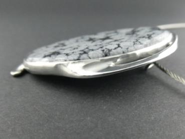 Preview: Schneeflockenobsidian Kettenanhänger